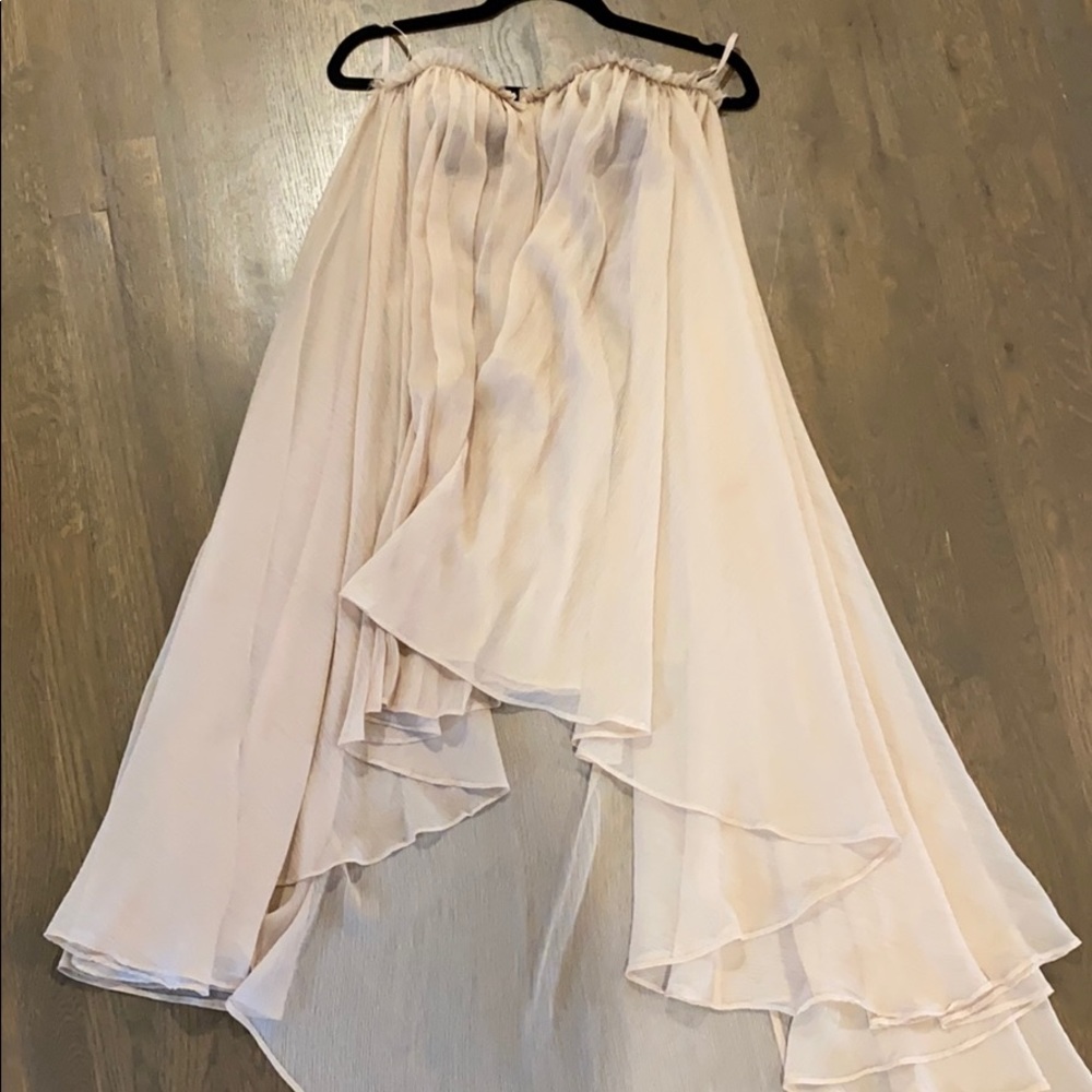 Champagne/ nude Blaque label strapless dress